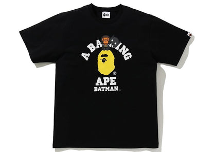 BAPE x DC Baby Milo Batman College Tee Black