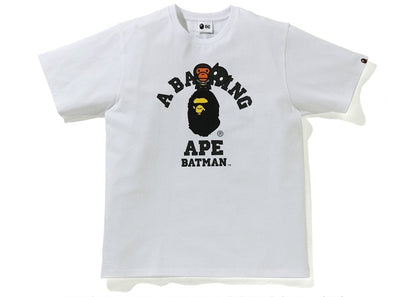 BAPE x DC Baby Milo Batman College Tee White