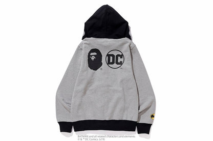 BAPE x DC Batman Full Zip Hoodie Grey