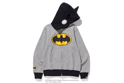 BAPE x DC Batman Full Zip Hoodie Grey