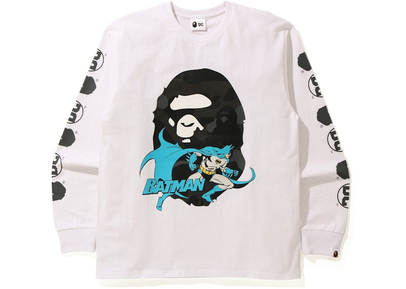 BAPE x DC Batman Long Sleeve Tee White