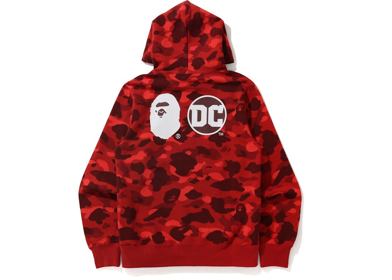 BAPE x DC Superman Camo Pullover Hoodie Red