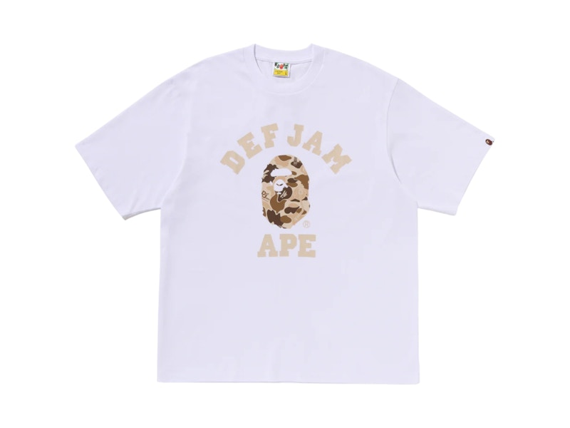 BAPE x Def Jam Camo College Relaxed Fit Tee (FW25) White