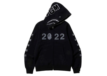 BAPE x Dover Street Market Ginza 10th Anniversary Limited Shark Full Zip Hoodie (Edition of 10) Black