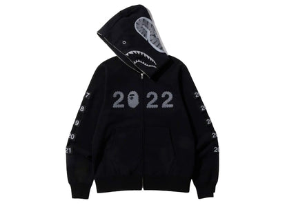 BAPE x Dover Street Market Ginza 10th Anniversary Limited Shark Full Zip Hoodie (Edition of 10) Black