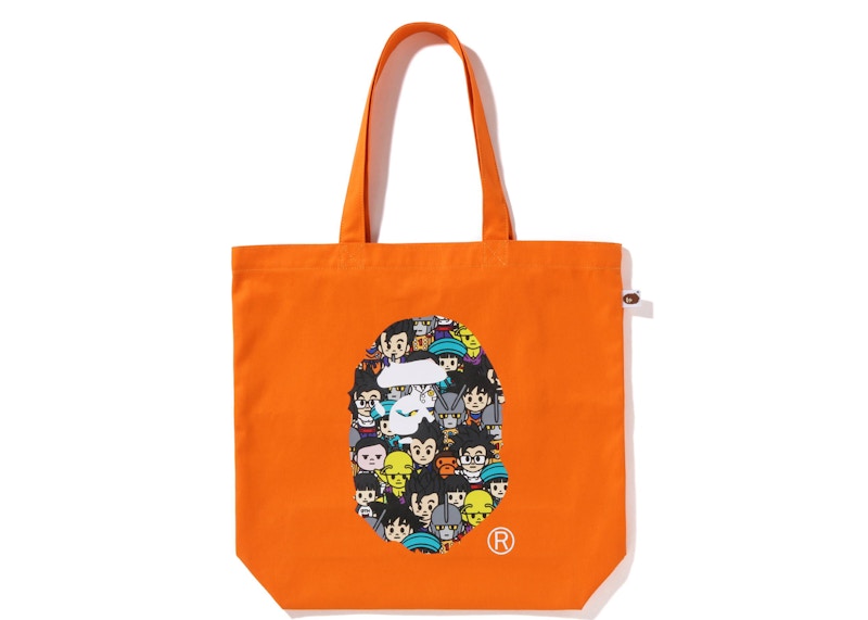 BAPE x Dragon Ball Super Ape Head Japan Exclusive Tote Bag Orange