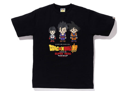 BAPE x Dragon Ball Super Pan & Son Gohan & Son Goku Baby Milo Japan Exclusive Tee Black