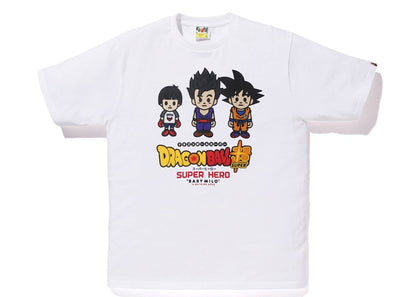 BAPE x Dragon Ball Super Pan & Son Gohan & Son Goku Baby Milo Japan Exclusive Tee White