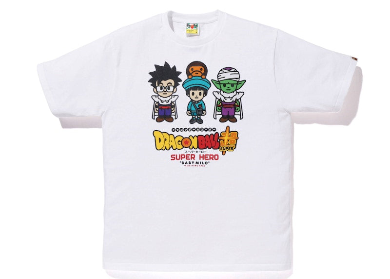 BAPE x Dragon Ball Super Son Gohan & Pan & Piccolo Baby Milo Japan Exclusive Tee White