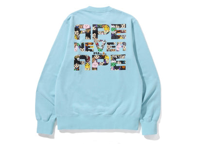 BAPE x Dragon Ball Z Ape Head Crewneck Sweatshirt Sax