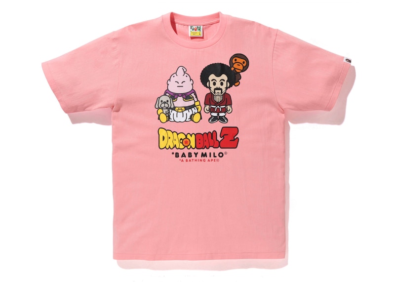 BAPE x Dragon Ball Z Majin Buu & Mr. Satan Baby Milo Tee Pink