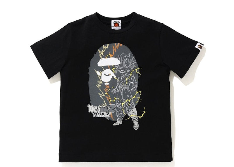 BAPE x Dragon Ball Z Son Gohan Big Ape Head Kids Tee Black