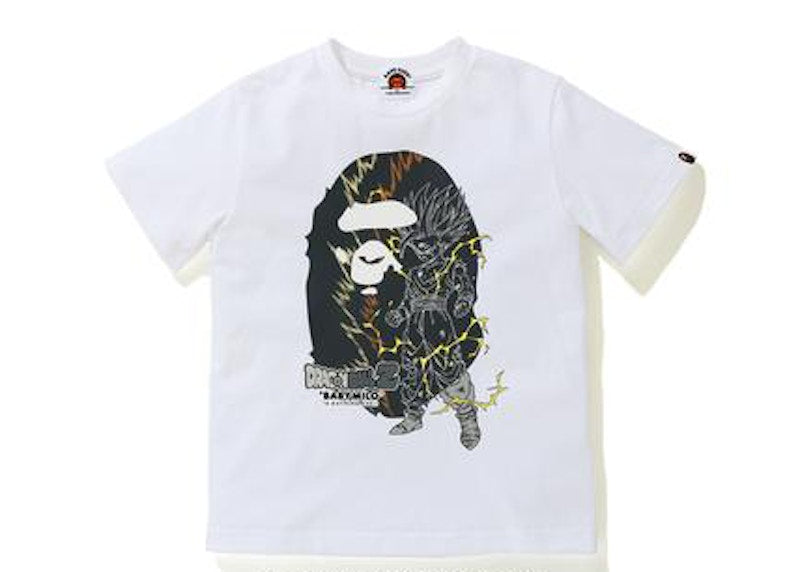 BAPE x Dragon Ball Z Son Gohan Big Ape Head Kids Tee White
