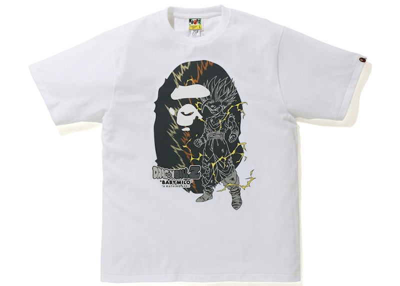 BAPE x Dragon Ball Z Son Gohan Big Ape Head Tee White