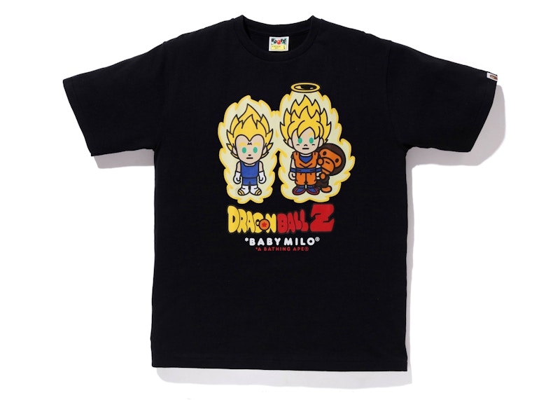 BAPE x Dragon Ball Z Super Saiyan Vegeta & Son Goku Baby Milo Tee (Kids) Black