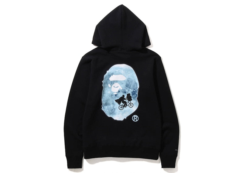 BAPE x E.T. Ape Head Zip Hoodie Black