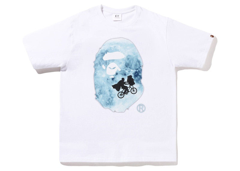 BAPE x E.T. Kids Ape Head Tee White GID