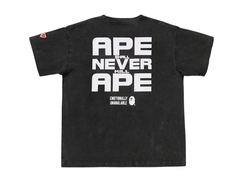 BAPE x Emotionally Unavailable Ape Head Tee Black