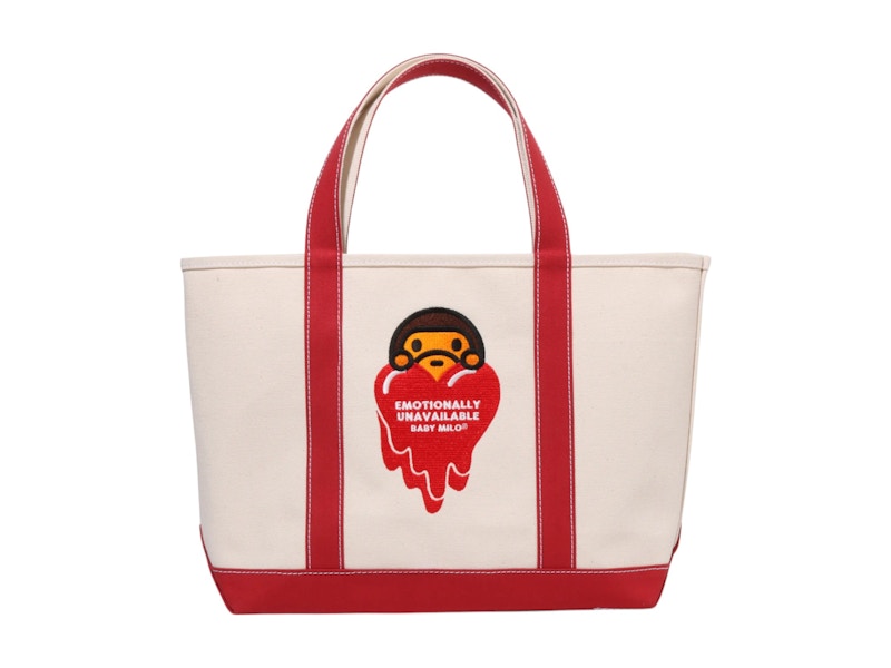 BAPE x Emotionally Unavailable Baby Milo Tote Bag Red