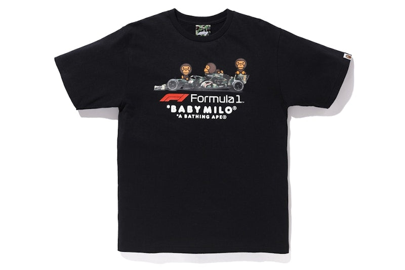 BAPE x F1 Baby Milo Photo Tee Black