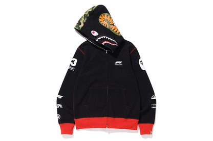 BAPE x F1 Shark Full Zip Hoodie Black