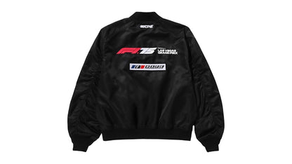 BAPE x F1LVMulti Logo Bomber Jacket Black