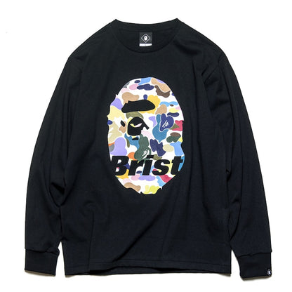 BAPE x F.C.R.B. Ape Head L/S Tee Black