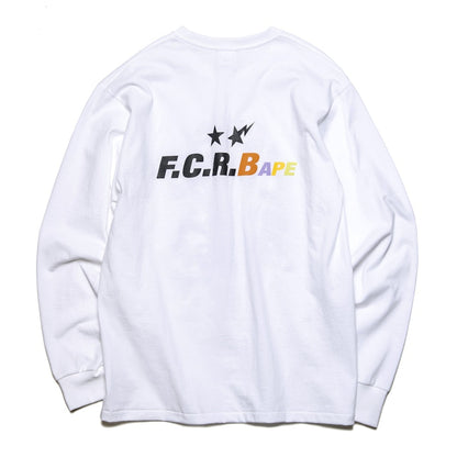 BAPE x F.C.R.B. Ape Head L/S Tee White