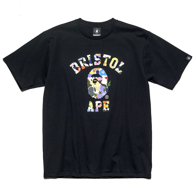 BAPE x F.C.R.B. Multi Camo College Tee Black