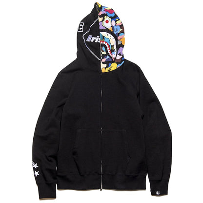 BAPE x F.C.R.B. Shark Full Zip Hoodie Black