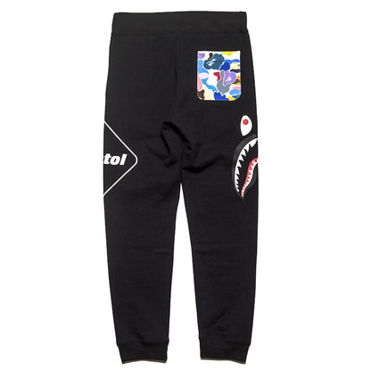 BAPE x F.C.R.B. Shark Sweatpants Black