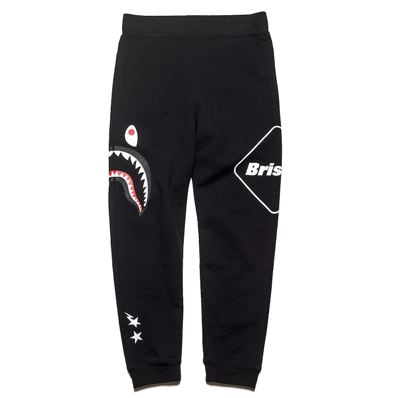 BAPE x F.C.R.B. Shark Sweatpants Black