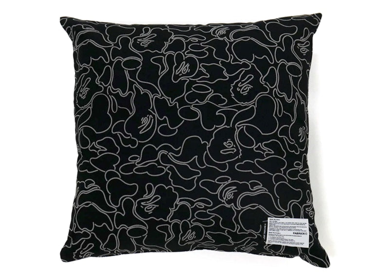 BAPE x Fabrick ABC Neon Camo Square Cushion Black