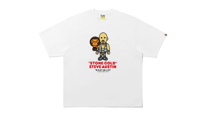 BAPE x Fanatics x WWE Stone Cold Steve Austin Baby Milo Relaxed Fit Tee White