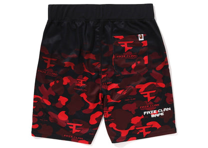 BAPE x Faze Clan Game Shorts Red