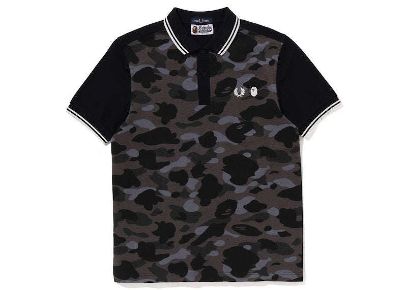 BAPE x Fred Perry Color Camo Polo Black
