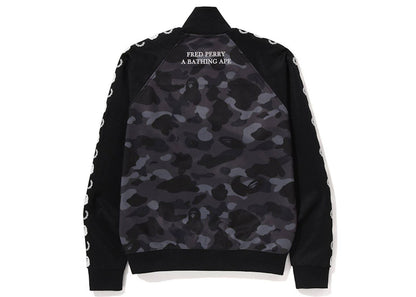 BAPE x Fred Perry Color Camo Track Jacket Black