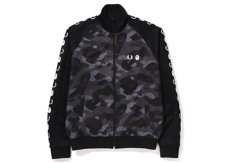 BAPE x Fred Perry Color Camo Track Jacket Black