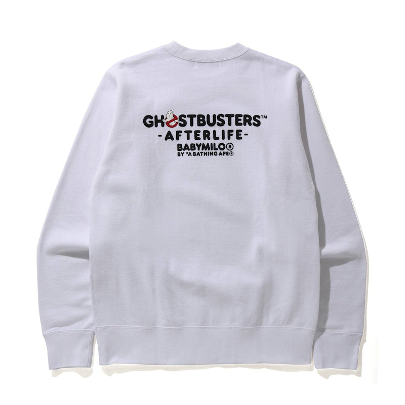 BAPE x Ghostbusters Ape Head Crewneck White
