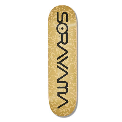 BAPE x Hajime Sorayama Camo Skateboard Deck Gold