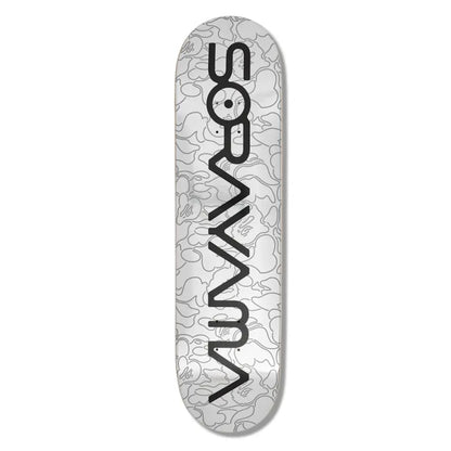 BAPE x Hajime Sorayama Camo Skateboard Deck Silver