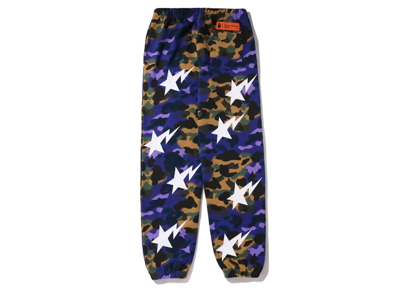 BAPE x Heron Preston Mix 1st Camo Sweatpants Purple