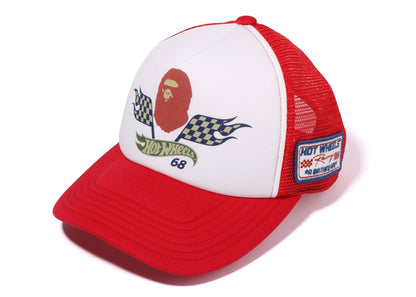 BAPE x Hot Wheels Mesh Cap Red