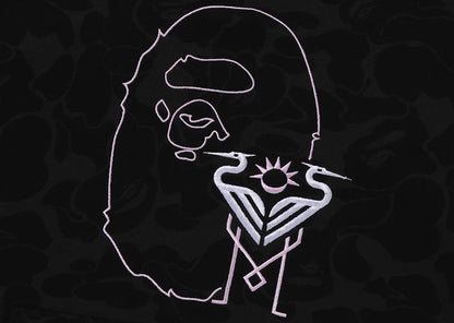 BAPE x Inter Miami CF Camo Pullover Hoodie Black