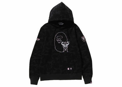 BAPE x Inter Miami CF Camo Pullover Hoodie Black