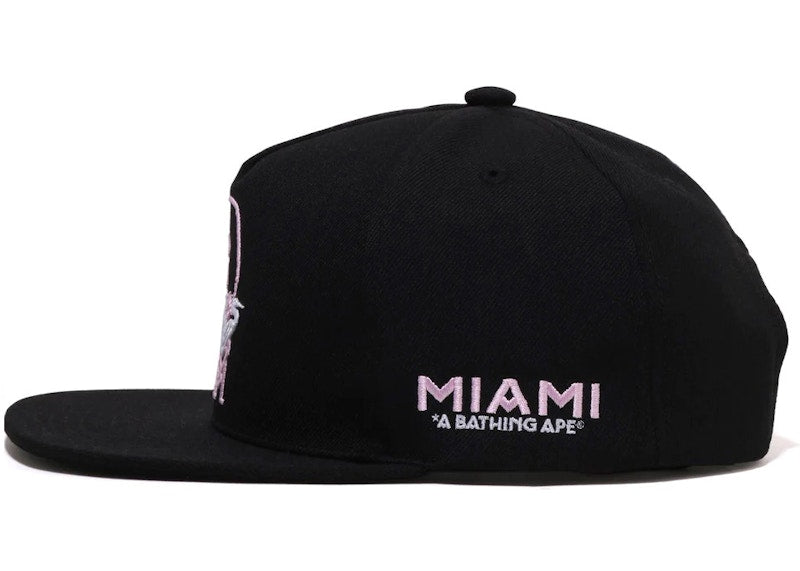BAPE x Inter Miami CF Snapback Cap Black