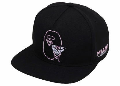 BAPE x Inter Miami CF Snapback Cap Black