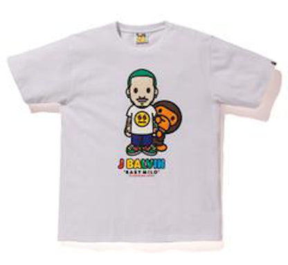 BAPE x J Balvin Peeping Milo Tee White