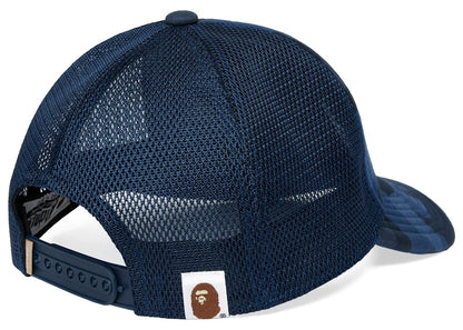BAPE x JJJJound Color Camo College Mesh Cap Navy