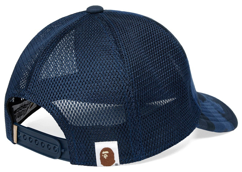 BAPE x JJJJound Color Camo College Mesh Cap Navy